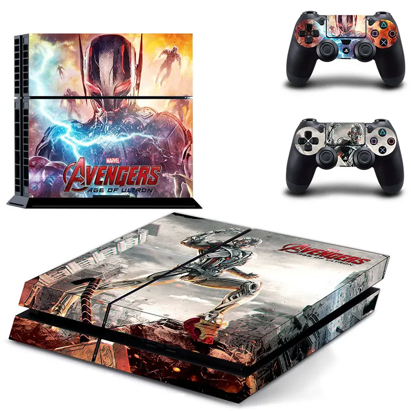 Виниловые наклейки на кожу Мстителей для консоли Playstation 4 PS4 и 2 контроллера PS4|stickers