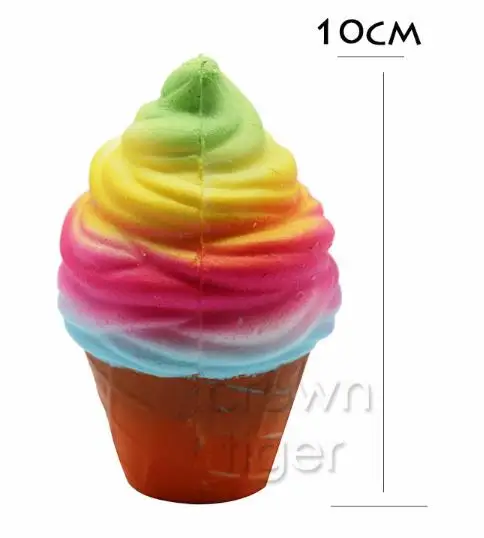 rainbow ice cream Jumbo Pikachu мягкая галактика медленно поднимающаяся мультяшная кукла сжимающая антистрессовые игрушки хлеб игрушка для снятия стресса для детей - Цвет: rainbow ice cream