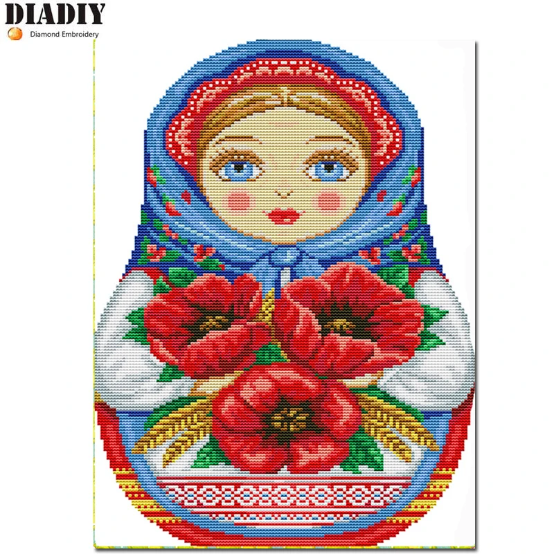 Алмазная вышивка мультяшная кукла Ручная работа полноразмерная алмазная