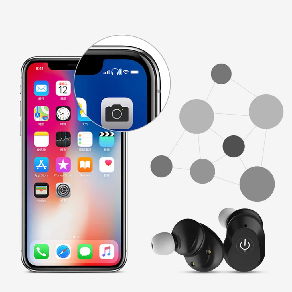Binmer прозрачный чехол Bluetooth Двойные наушники 5 0 Беспроводная гарнитура HIFI Стерео