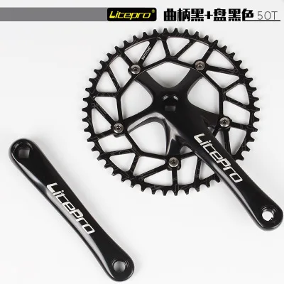 50 t/52 t/54 t/56 t/58 t Litepro CNC легкая узкая широкая цепь 130BCD - Цвет: 50T black