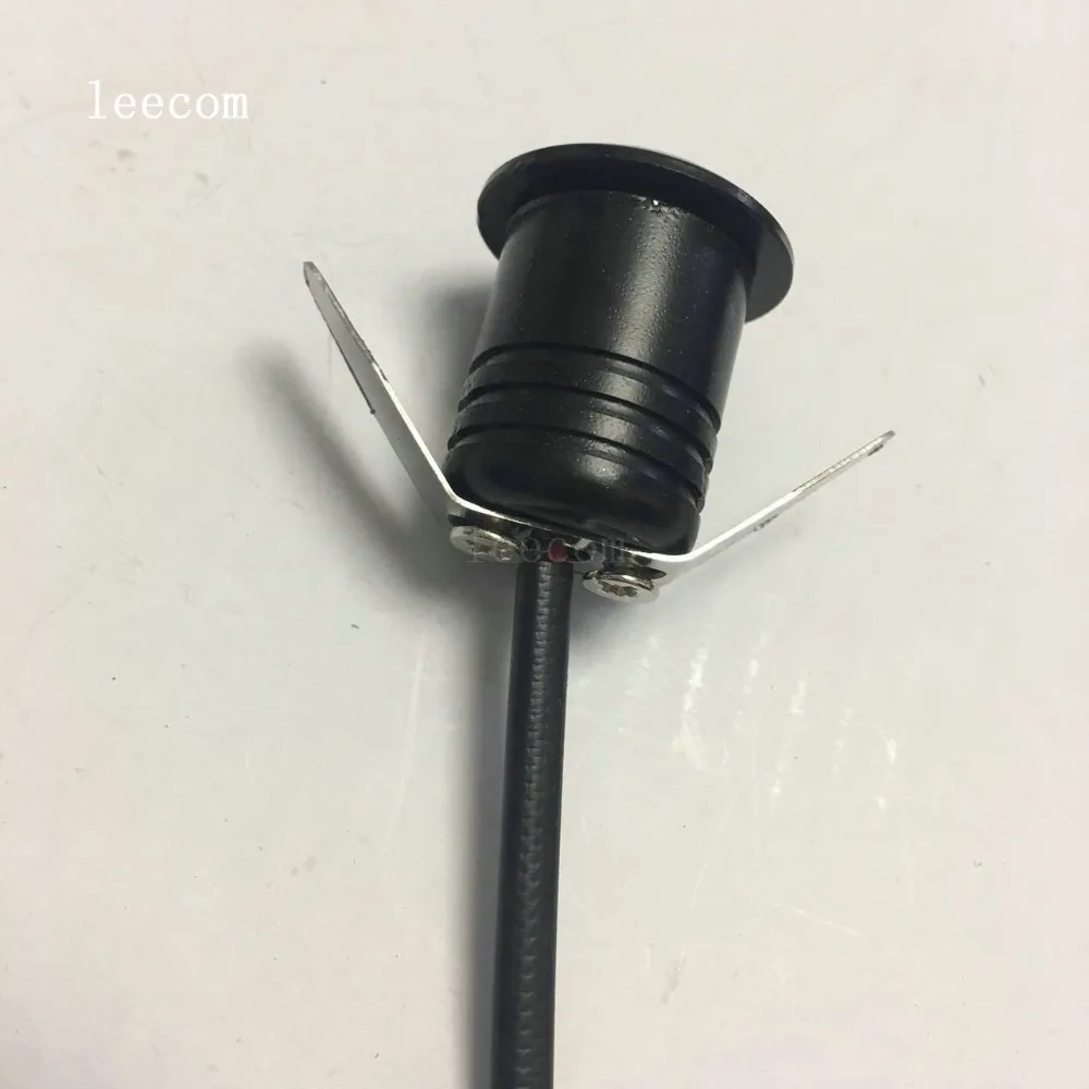 DC12V Rushed Real люсис привело 10 шт./лот мини светодиодные светильники черный круглый