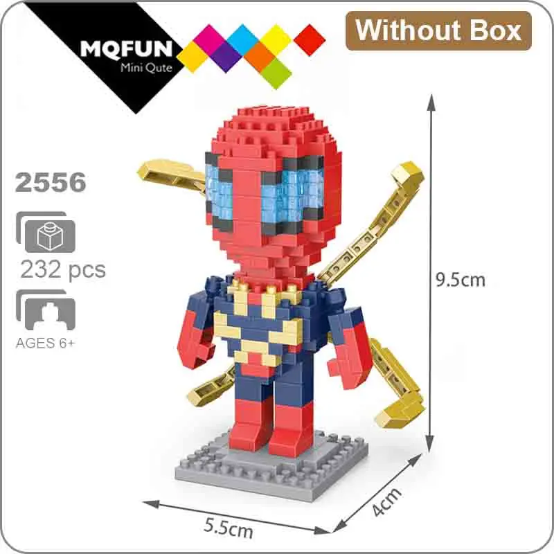 2556 Without Box Wisehawk мини-блок супер герой Экшн фигурки Marvel Мститель Человек-паук Черная пантера Веном мини Строительный Блок игрушка для детей - Цвет: 2556 Without Box