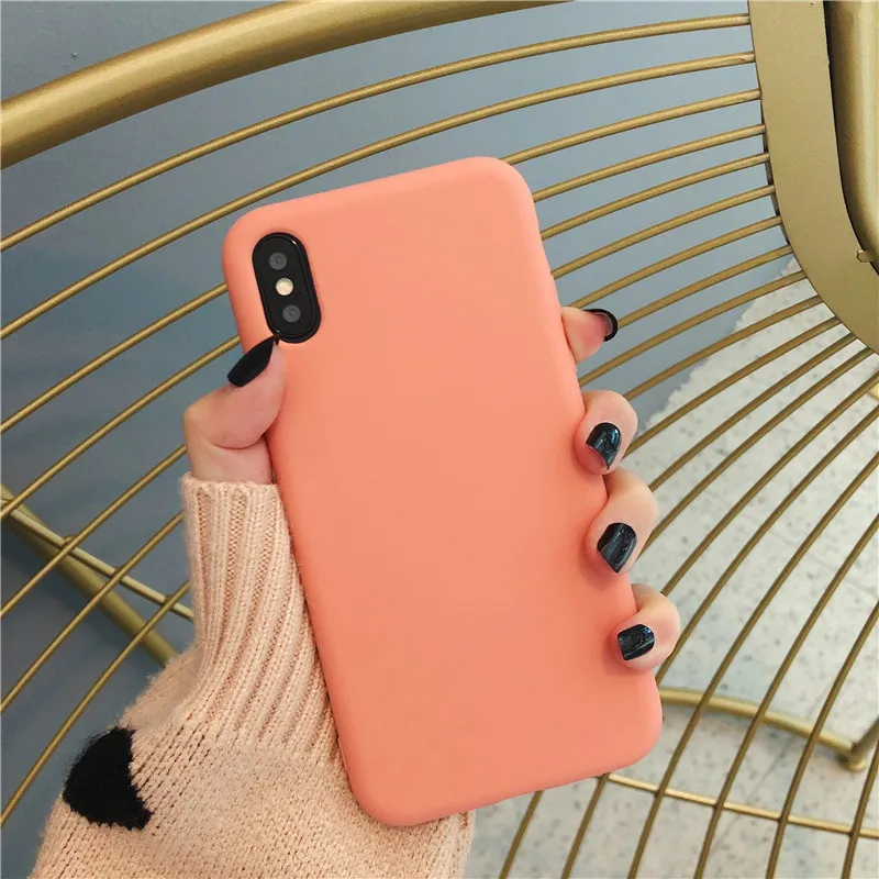 Чистый цвет мягкий чехол красный желтый черный розовый зеленый серый синий для