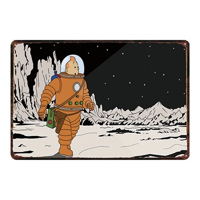 DU2232 Tintin мультфильм жестяная вывеска металлическая тарелка потертый шик железная живопись детская комната настенный бар домашнее искусство Ремесло Декор 30X20 см DU-2217 - Цвет: DU2232