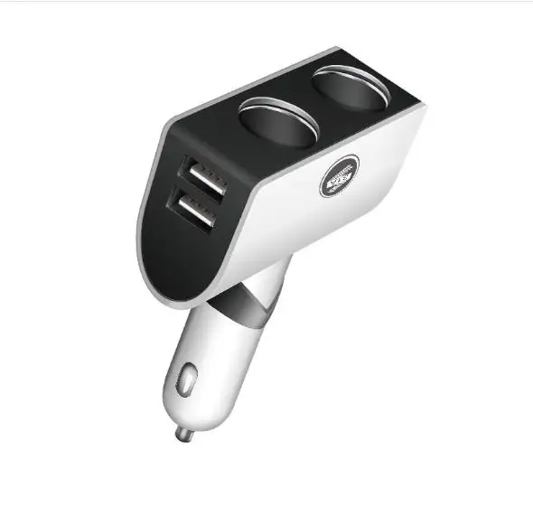 2 USB + гнезда прикуривателя 90 градусов складной 4 ядра быстрая зарядка