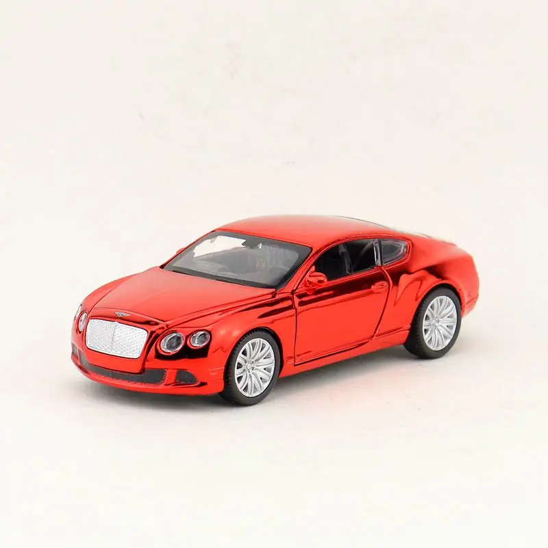 Красный /литая под давлением игрушечная модель/1:32 Масштаб/Bentley Континентальный GT автомобиль/Вытяжка/звук и светильник/образовательная Коллекция/подарок - Цвет: Красный