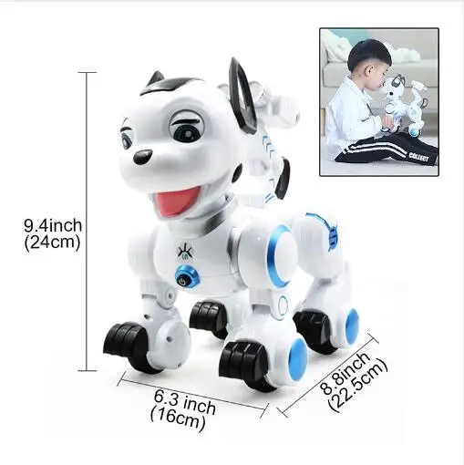 

RC Robot Intelligent Patrol Simulation Dogs Walking &Dancing Robots With Music Light Excellent Gift For Children Hobby Toys