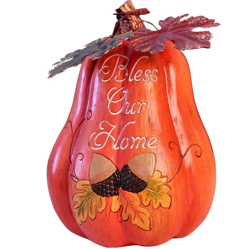 Decorative Crafts Resin Pumpkin Figurines Garden Ornaments Home Decor Halloween Decoration ElimElim | Дом и сад