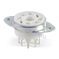 5pcs octal 8pin ceramic vacuum tube socket top mount for el34 6550 kt88 kt66 6sn7 5u4g valve base diy audio amp
