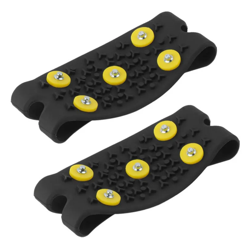 Горячий снег ледолазание Нескользящие шипы Захваты Crampon бутсы 5-шпильки обувь Обложка безопасности и выживания Z905