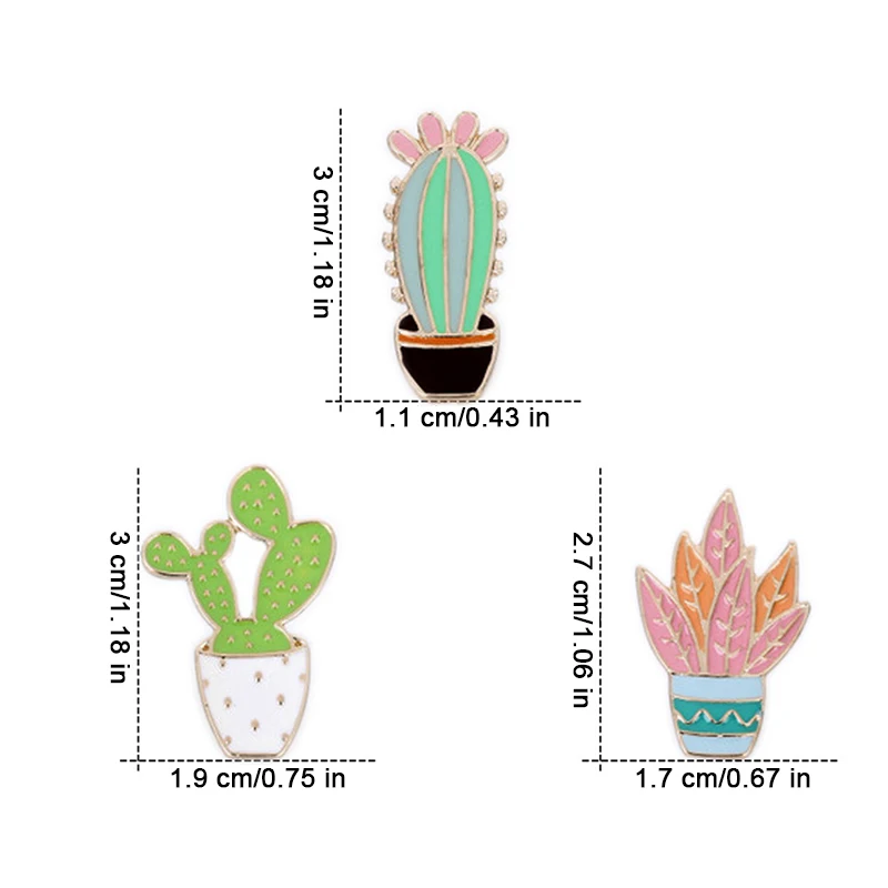 3 шт./компл. креативный милый кактус растение летний праздник бутоньерка воротник
