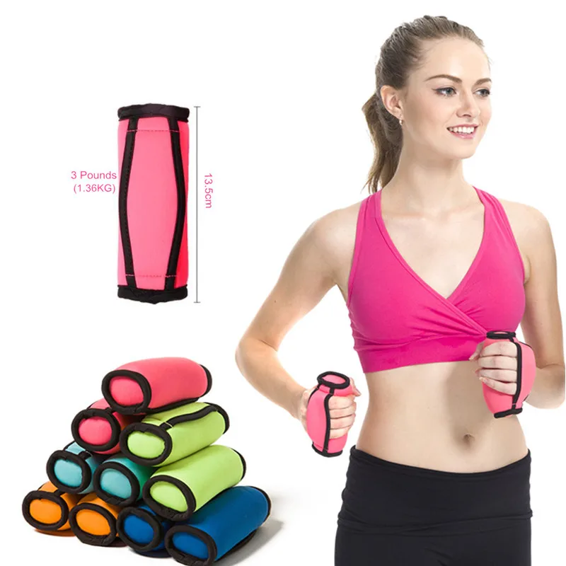 1 пара спортивных гантелей для похудения аэробики бега йоги тренажерного зала