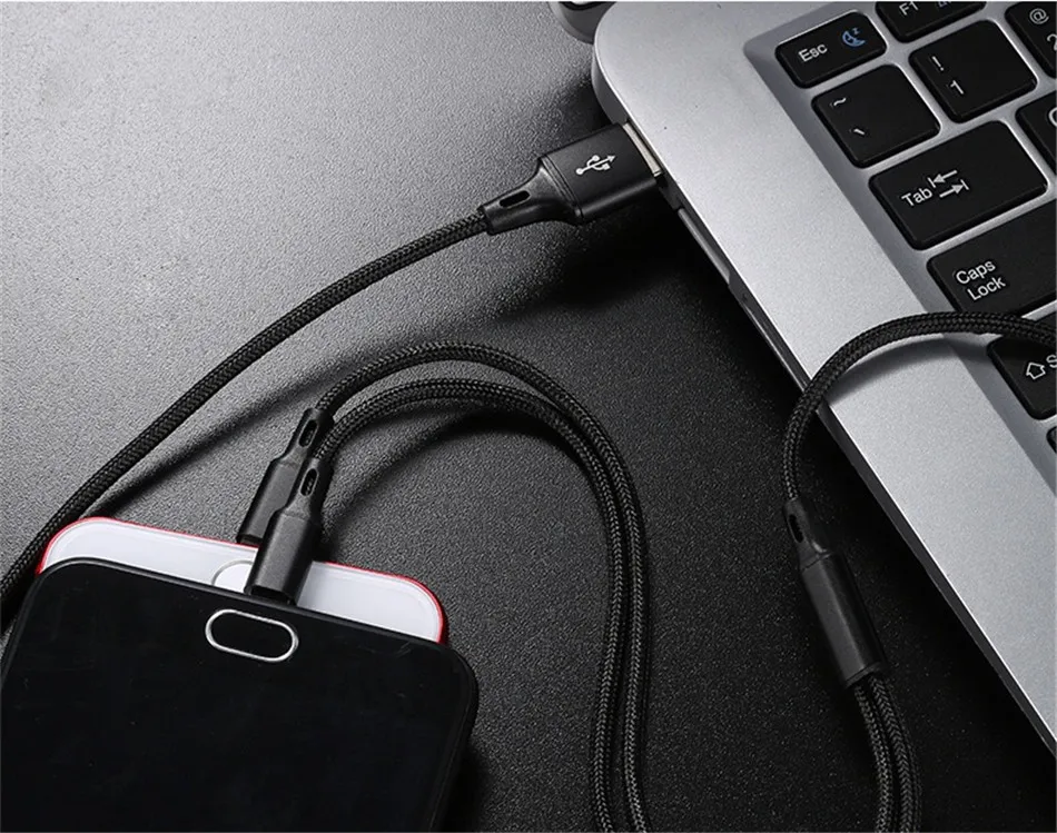 NOHON 3 2 в 1 Micro usb type-C кабель для зарядки для iPhone 7 8 6 6S Plus X iOS Android для Xiaomi LG кабели для быстрой зарядки