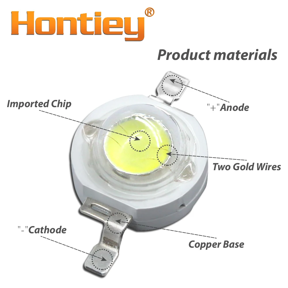 Hontiey High Power LED Cool Cold White Light 1W 3W 5W 10000K 20000K 30000K Integrated Bulb Chip Matrix Brightness DIY | Лампы и
