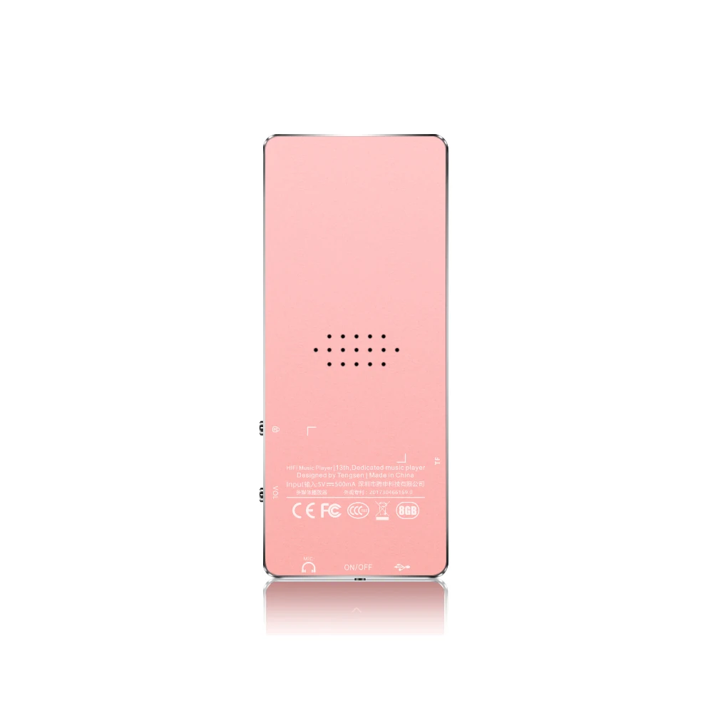 Rose No Bluetooth ICEICE MP3-плеер со встроенным динамиком 1,8 экран сенсорные клавиши hi fi fm-радио Мини Спорт MP 3 музыкальный плеер портативный металлический walkman - Цвет: Rose No Bluetooth
