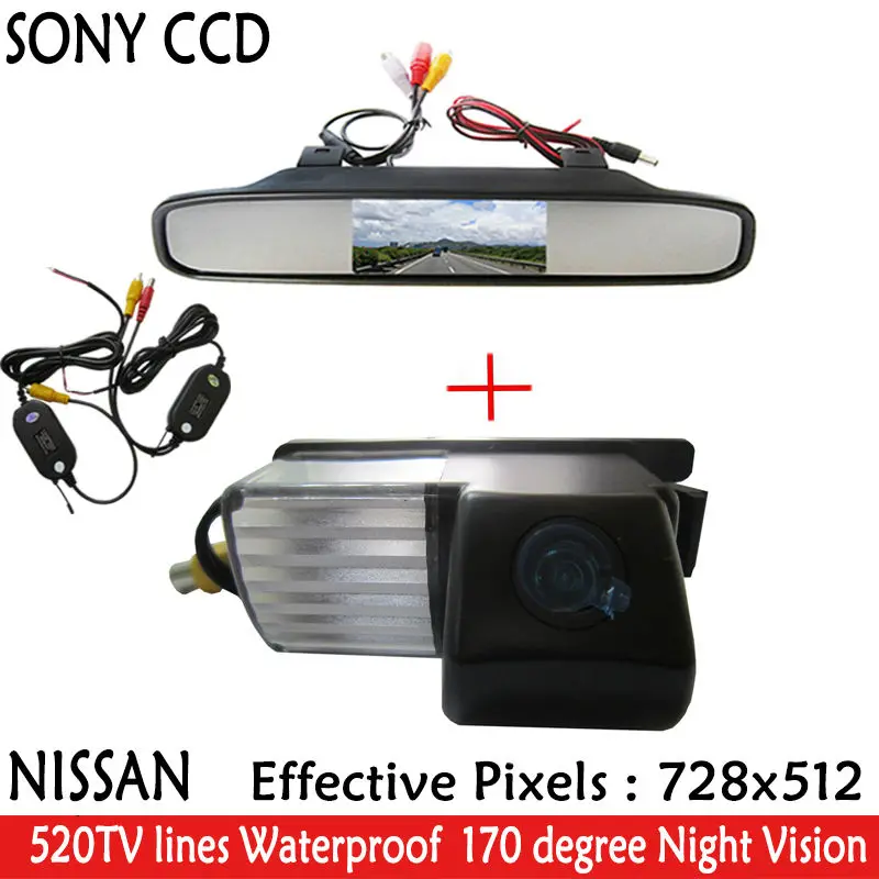 

4.3"TFT LCD Car Rear View Mirror Monitor Parking Monitor + Car SONY Camera for Nissan Livina Cube GT-R Pulsar Versa Fairlady 350
