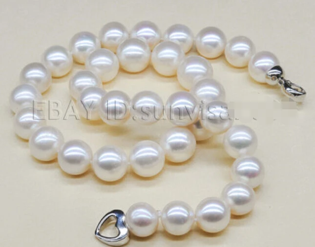 

Woman's Gift AAA White 9-9.5mm Akoya Genuine Pearl Necklace 17" Factory Wholesale Price Women Gift Word Jewelry