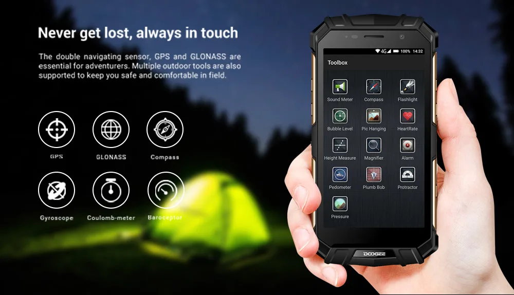 DOOGEE S60 Lite IP68 водонепроницаемый сотовый телефон 5," 4 Гб ОЗУ 32 Гб ПЗУ MTK6750T Восьмиядерный Android 7,0 беспроводной зарядки смартфонов