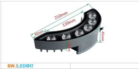 Открытый водонепроницаемый 5 Вт 6 Золотой Желтый светодиодный гофрированный