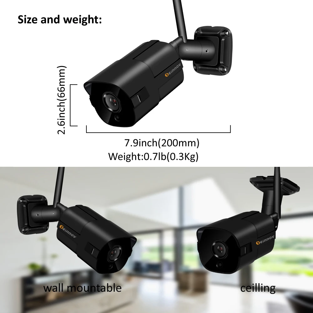 Einnov 8CH 1080P 2MP наружная Wifi Беспроводная камера для домашней безопасности 1080P CCTV NVR Wi-Fi Видеонаблюдение IP Camara H.265 HD P2P
