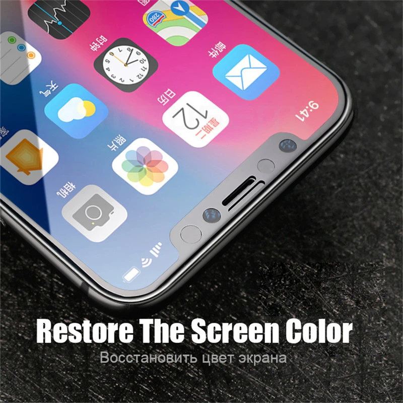 Закаленное защитное стекло с полным покрытием для iphone XS Max XR 6s | Мобильные
