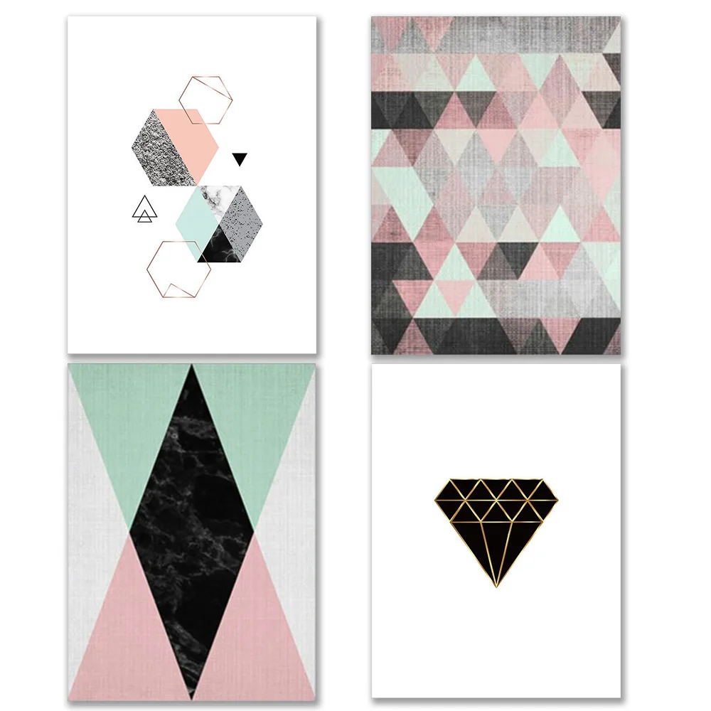 Скандинавский минималистичный креативный абстрактный геометрический Триптих