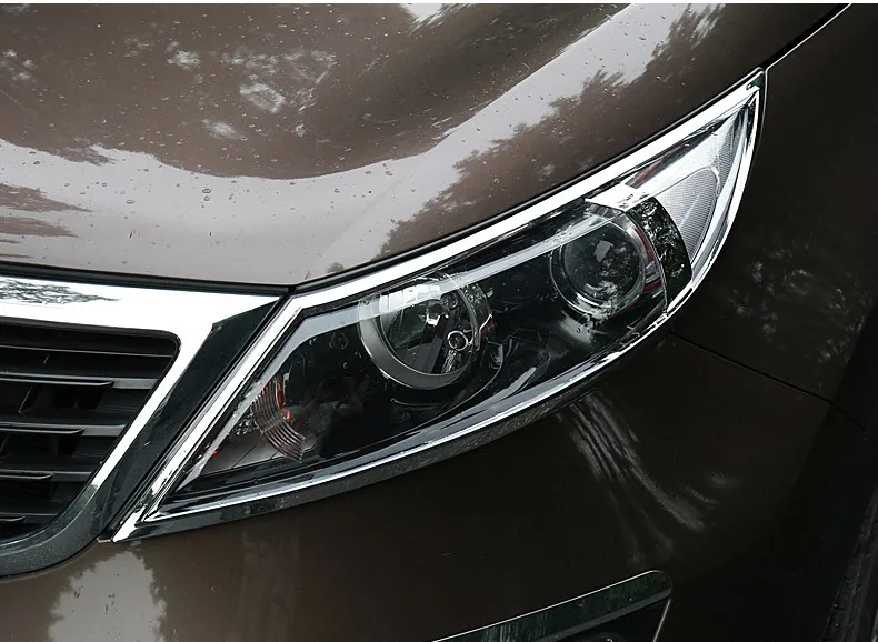 Автомобильные аксессуары крышка передней фары для Kia SportageR 2011-2014 Abs Chrome 2 шт |