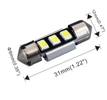 AGLINT 2 шт. 31 мм C5W Автомобильный светодиодный купольный фестон Canbus Error Free авто