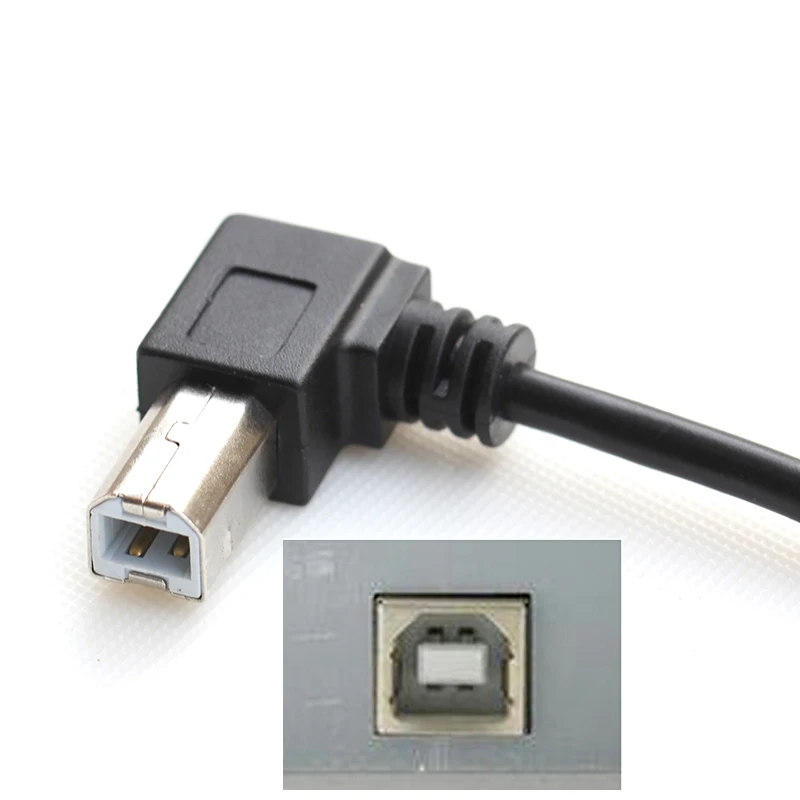 50 см USB 2 0 папа к 4pin B Тип правый угол данных зарядный кабель для USB2.0 принтера и