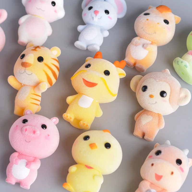 Koteta Kawaii ПВХ Флокированная кукла пушистая собака свинка обезьяна мини игрушки для