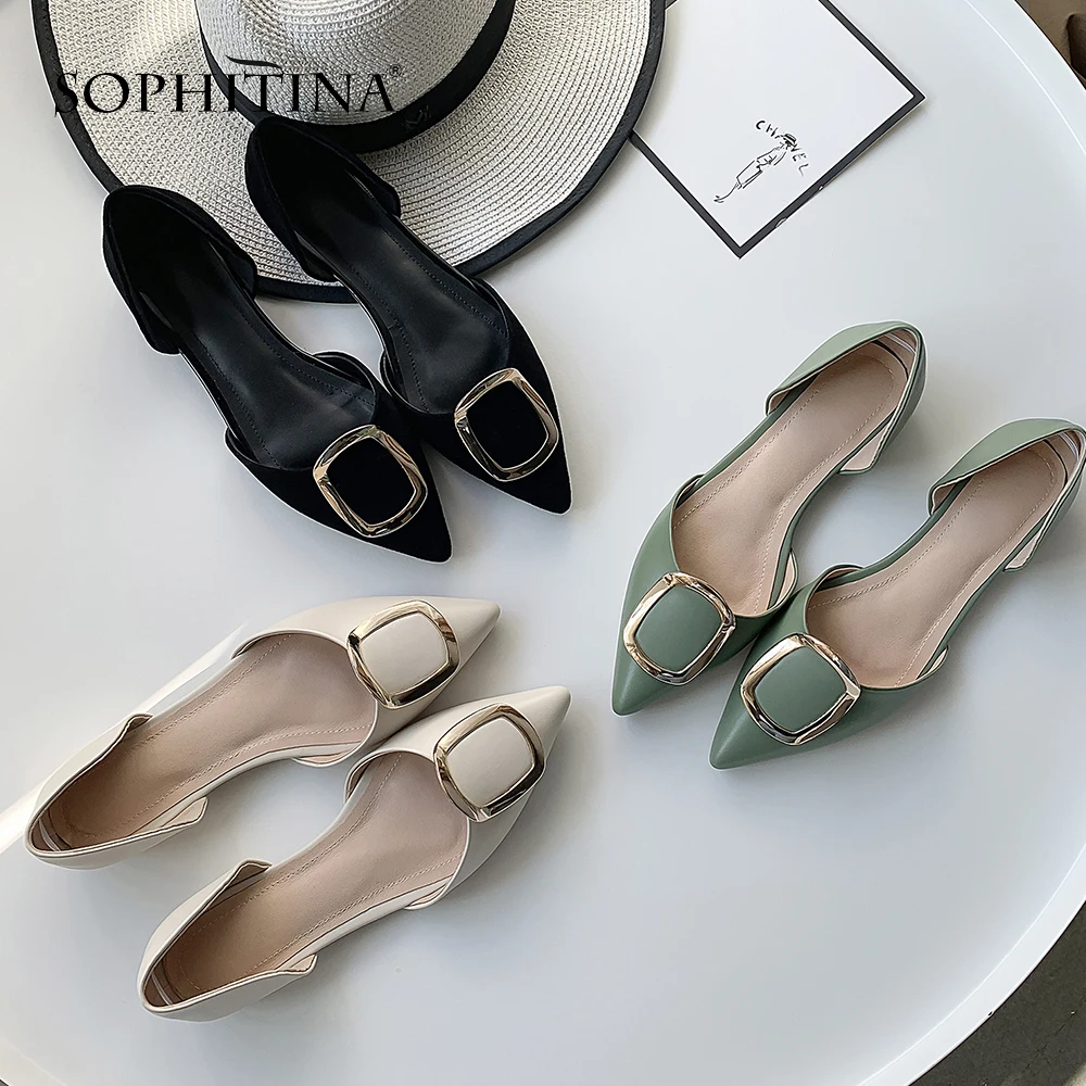 SOPHITINA/Новое поступление элегантные женские туфли D'orsay на плоской подошве без