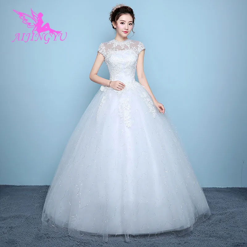 

AIJINGYU 2021 elegant new hot selling cheap ball gown lace up back formal bride dresses wedding dress WK136