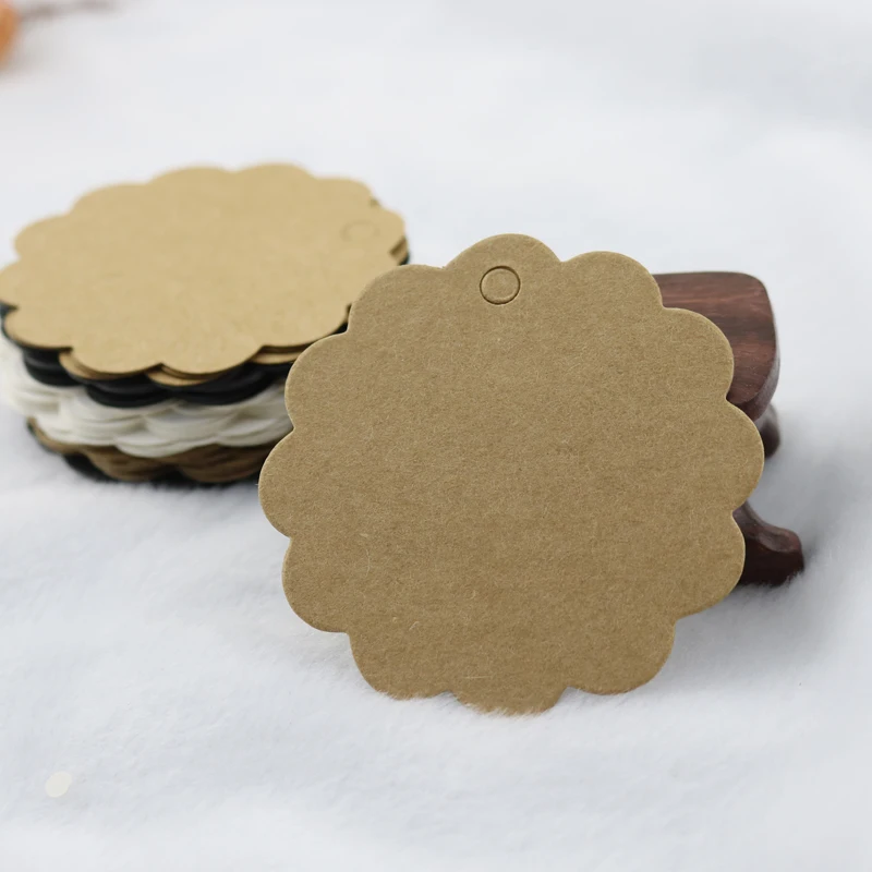 Бесплатная доставка 100 шт. бирки для ювелирных изделий цветочный дизайн толстая