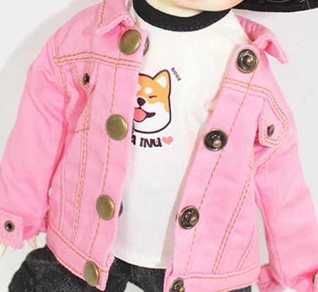 JPy6--012---E BJD аксессуары Кукла Одежда для 27 см-30 см 1/6 BJD YOSD кукла Модная Джинсовая куртка, шорты - Цвет: JPy6--012---E