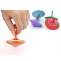 3 pcsset rotating wooden spinning top mutilcolor wood beyblade traditional toys child leisure hand spinner toys fidget spinner