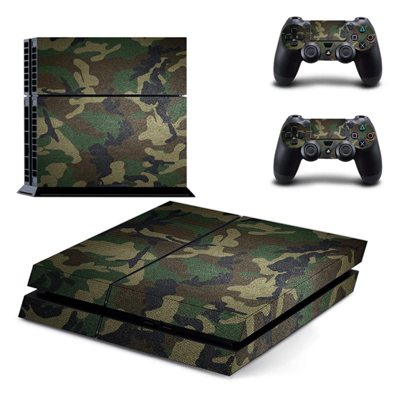 Камуфляжная пластиковая Виниловая наклейка для консоли Sony Ps 4 с 2 контроллерами
