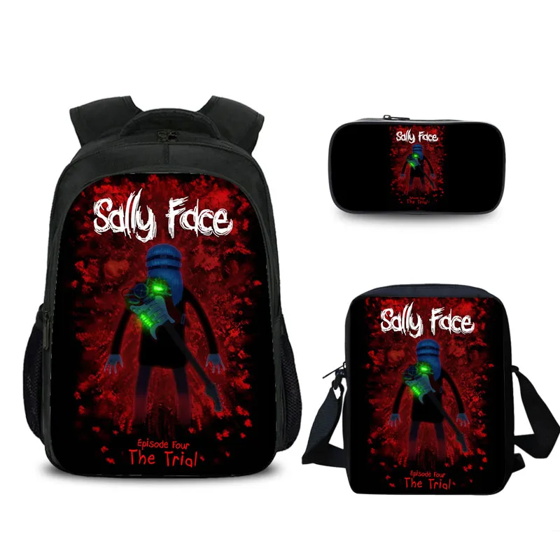 Детский ортопедический рюкзак Sally face 3 шт./компл. для подростков мальчиков и