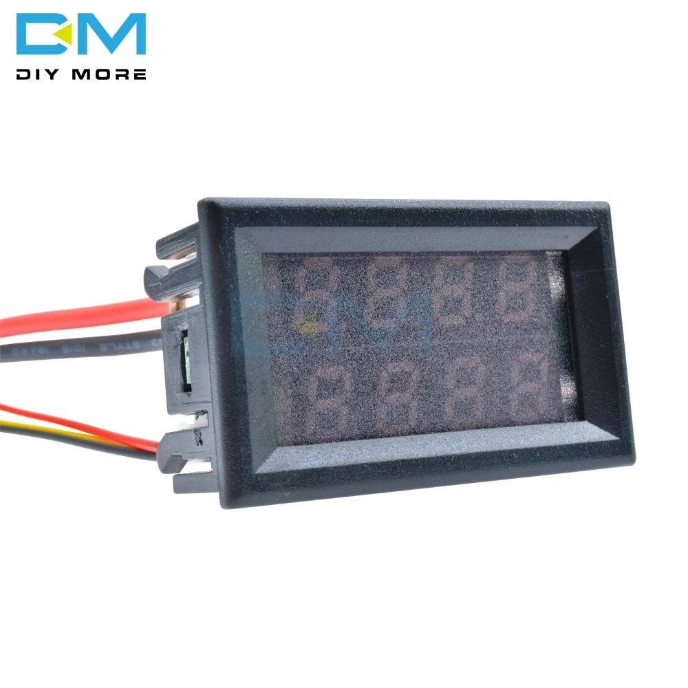 Синий красный 0 28 светодиодный LED 100V 10A Вольтметр Амперметр Двойной цифровой