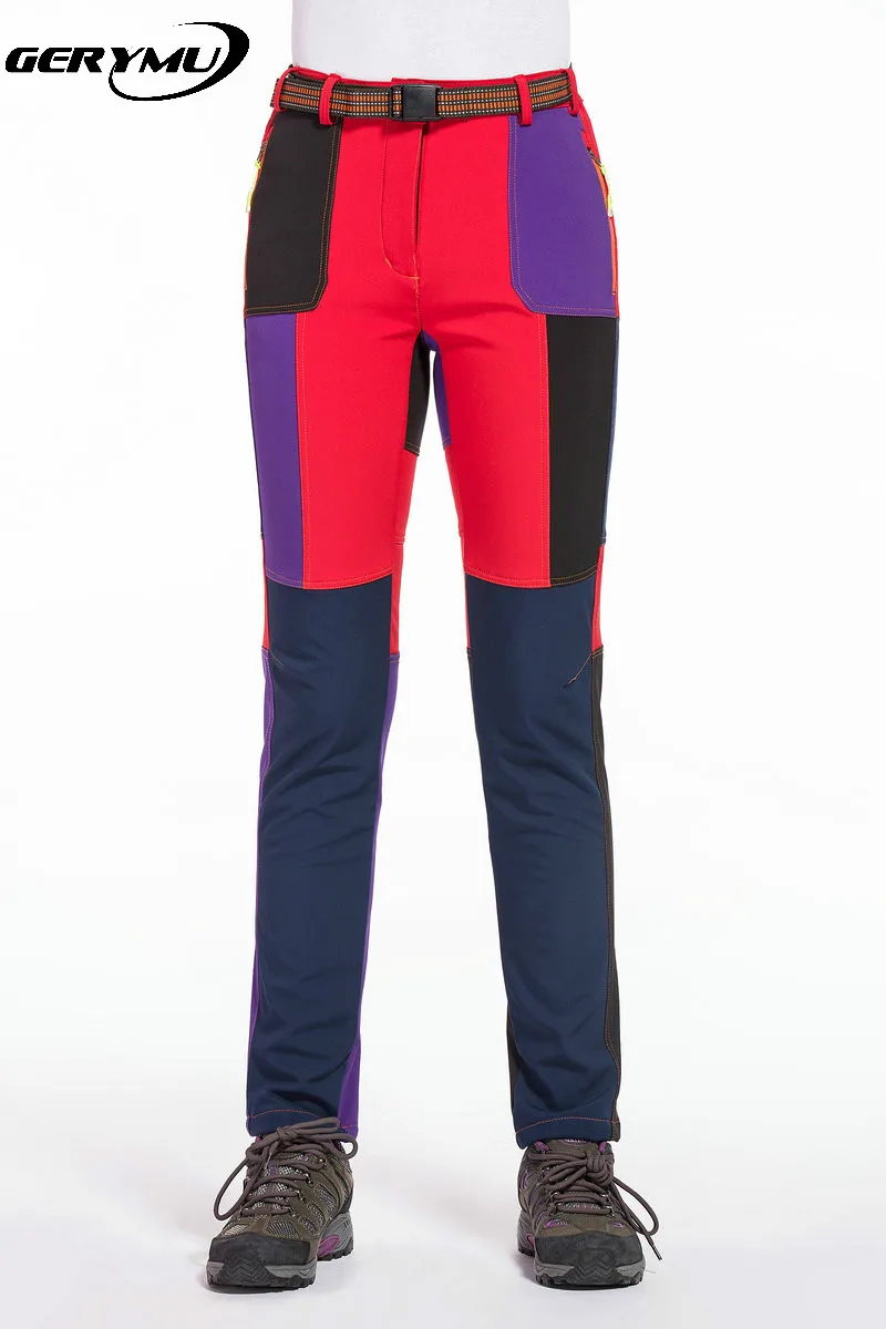 Outdoor Women Tech Fleece Softshell Winderproof Female Trekking Trousers Pantshiking Camping Mountaineering Hunting Pants | Спорт и