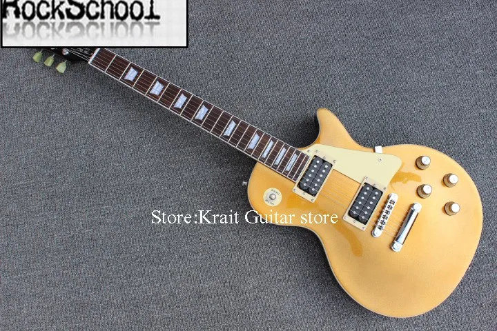 Оптовая Custom shop Тигр Пламя Золотой электрогитары Стандартный LP 1957 R7 HOT!|electric