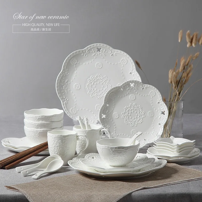 Керамическая посуда 28 дюймов в европейском стиле скульптура бабочка рыба