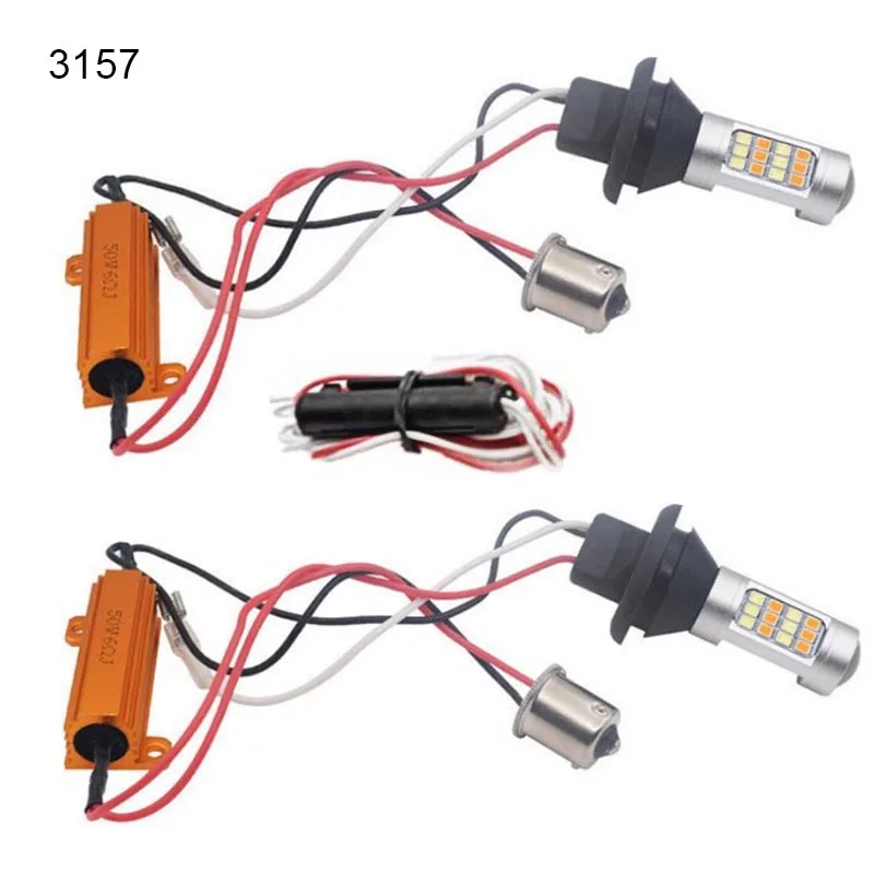 

Hot 2pcs Car LED Turn Signal Light Bulbs DRL Parking Lamp JLD