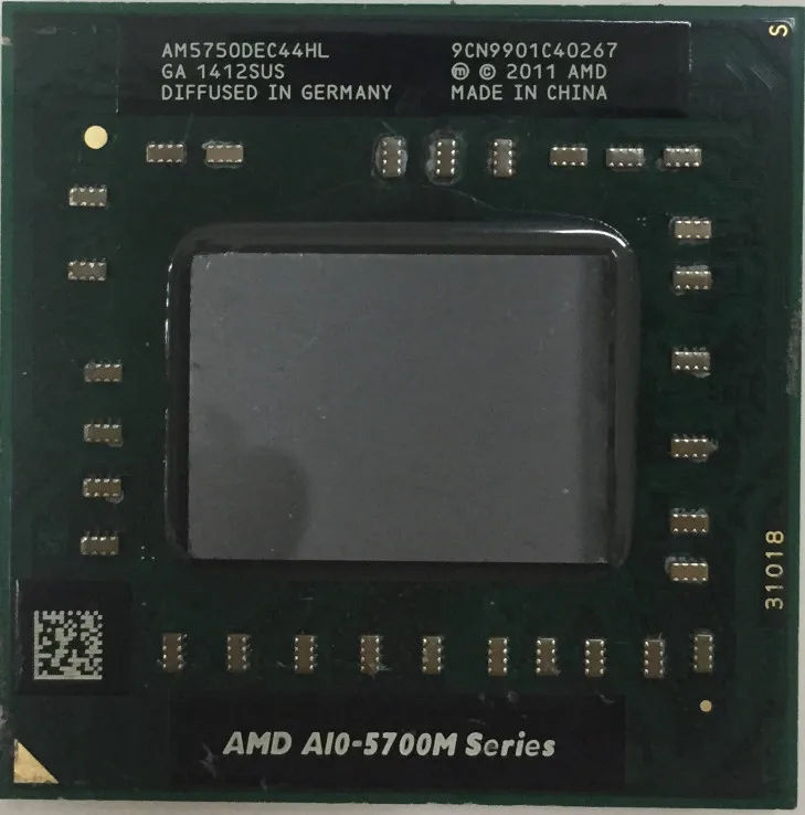Ноутбук AMD A10 5700M серии 5750M A10-5750m AM5750DEC44HL Socket FS1 CPU 4M Cache 2.5GHz/четырехъядерный процессор GM45 PM45 on.