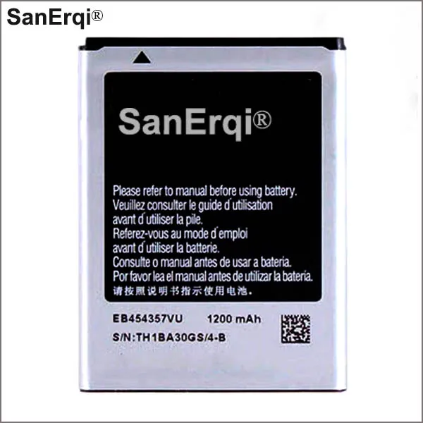 Аккумулятор SanErqi EB454357VU 1200 мАч для Samsung Galaxy S5360 Y Pro B5510 Wave S5380 Pocket S5300 Chat B5330 аккумулятор