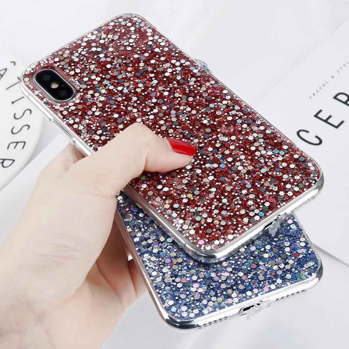 Fashion Bling Sparkle Glitter Soft Case For iPhone 5S SE X 8 7 6 6S Plus Samsung S9 S8 S7 Note8 A3 A5 A7 J3 J5 J7 2017 |