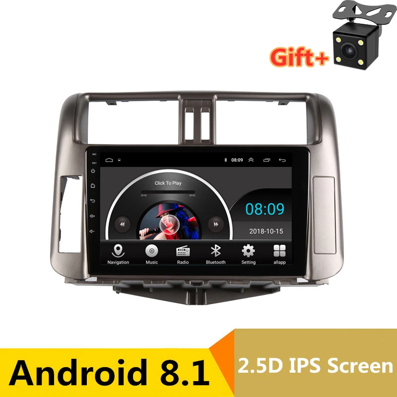 9 &quot2.5D IPS android 8 1 Автомобильный мультимедийный плеер dvd для Toyota Prado 150 2010 2011 2012 аудио