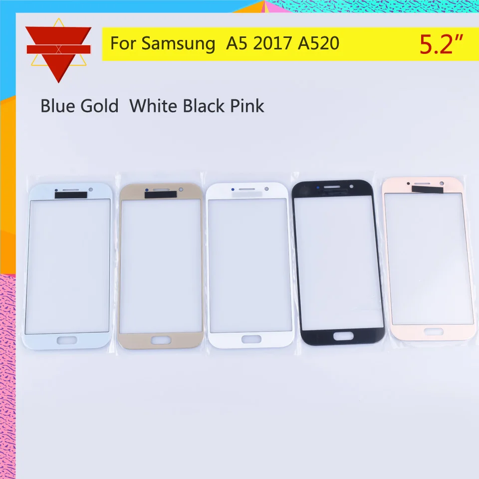 A520 для Samsung Galaxy A5 A520 A520F SM-A520F SM-A520 сенсорный экран передняя панель Стекло Объектив Передняя внешняя ЖК-стекло