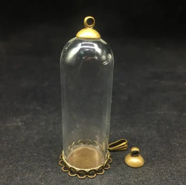 50x18mm New Fashion Handmade Glass Necklace clear wish crystal glass globes tube bell shape jewelry finding bottle jars | Украшения и