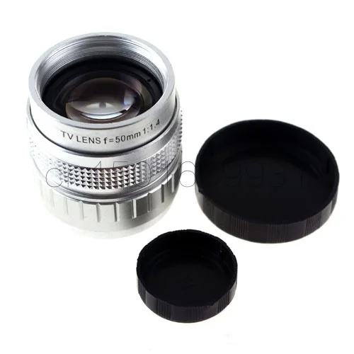 Серебристый 50 мм f1.4 CC TV Lens C mount для GF3 GF2 GF1 G3 GH1 GH2 EP1 EP2 EPL1 EPL2 | Электроника